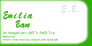emilia ban business card